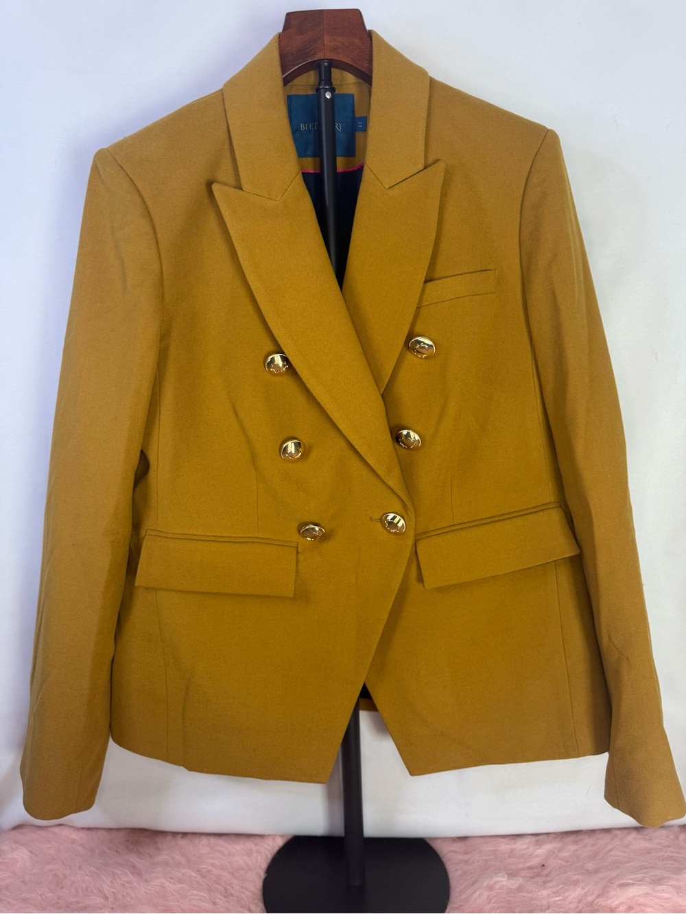 Biltmore - Double-Breasted Mustard Blazer - Size 14